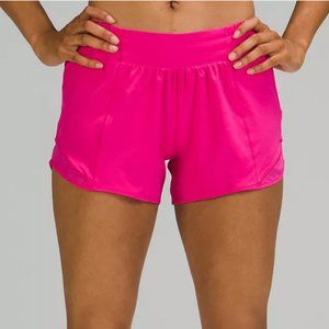 NWT lululemon sonic pink hotty hot 4' shorts